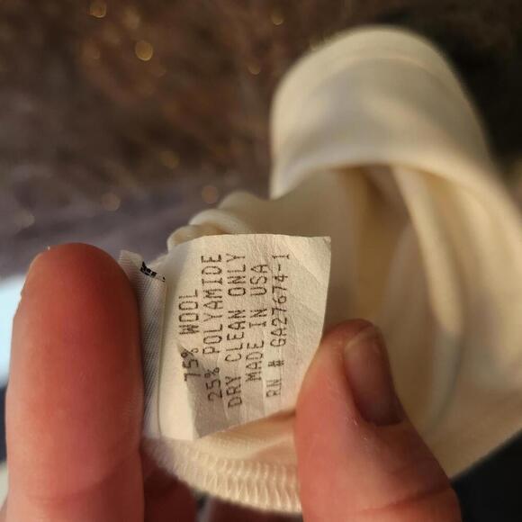 Eva Franco Elegant A-Line Wool Blend Knit Knee Length Dress - Size 12 - Picture 9 of 9